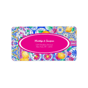 La Dolce Vita Italian Lemon wedding Invitation Label