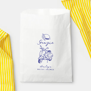 La Dolce Vita Italian Lemon Yellow Bridal Shower Favour Bag