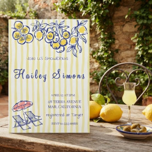 La Dolce Vita Italian Lemon Yellow Invitation