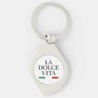 La Dolce Vita Italian Metal Keychain