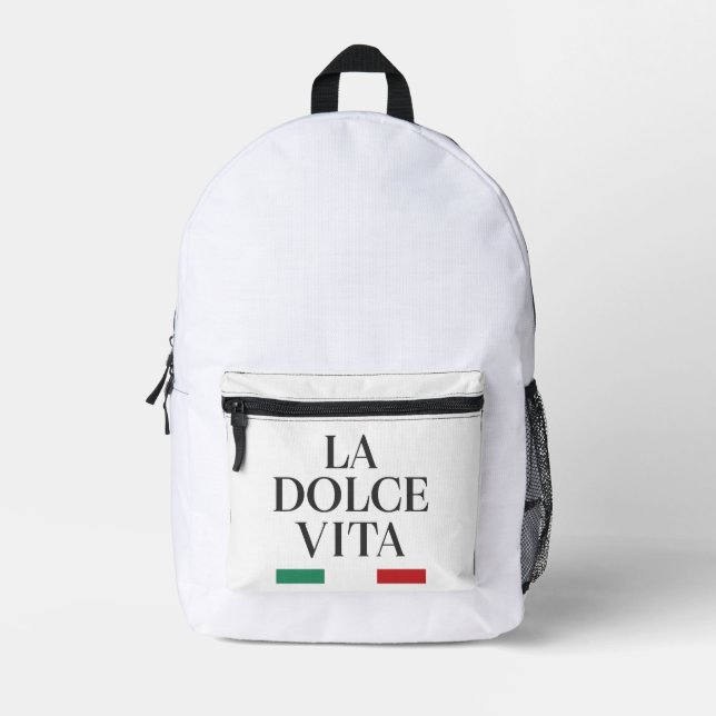 La Dolce Vita Italian Style Backpack (Front)