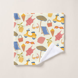 La dolce Vita Italian summer beach Pattern Bath Towel Set