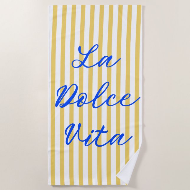 La Dolce Vita Italian Summer Vibes Beach Towel (Front)