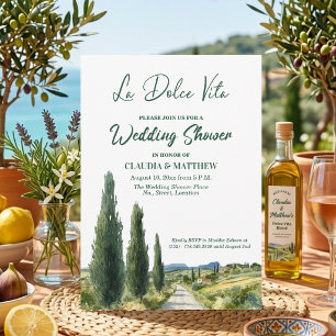 La Dolce Vita Italian View Wedding Shower Invitation