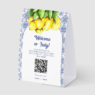 La Dolce Vita Italian Wedding QR Welcome Lemon