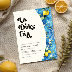 La Dolce Vita Lemon Amalfi Coast Bridal Shower Invitation