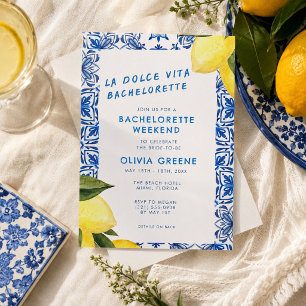 La Dolce Vita Lemon Bachelorette Weekend Invitation