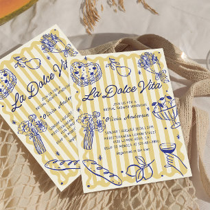 La Dolce Vita Lemon Bridal Shower Invitation