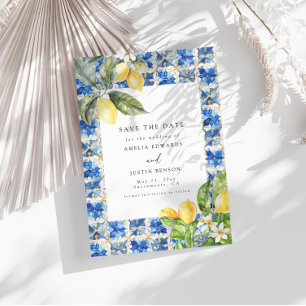 La Dolce Vita Lemon Citrus Save The Date Invitation