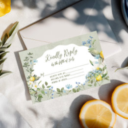 La Dolce Vita Lemon Floral Response Card