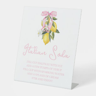 La Dolce Vita Lemon Pink Bow Baby Bar Sign