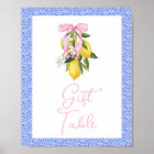 La Dolce Vita Lemon Pink Bow Baby Shower Gifts