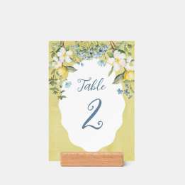 La Dolce Vita Lemon Wedding Table Card