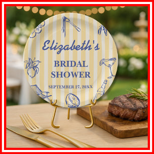 La Dolce Vita Lemons Italian Bridal Shower Paper Plate