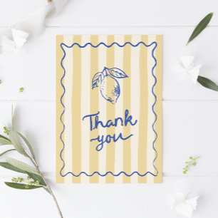 La Dolce Vita Lemons Italian Bridal Shower Thank You Card