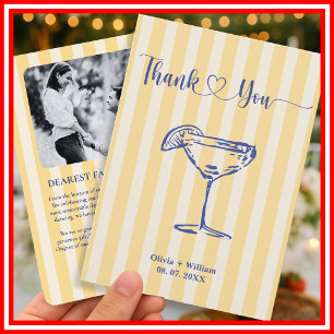 La Dolce Vita Lemons Italian Bridal Shower Thank You Card