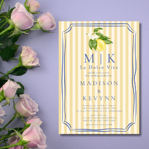 La Dolce Vita Lemons Italian Wedding  Invitation