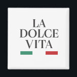 La Dolce Vita Magnet – Italian Inspiration for You<br><div class="desc">Add a touch of Italian elegance and cheerful spirit to your home with this "La Dolce Vita" magnet. Featuring sophisticated typography and the iconic green and red accents of Italy, it’s perfect for decorating your fridge, locker, or any magnetic surface. Celebrate the sweet life and be inspired by the art...</div>