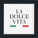 La Dolce Vita Magnet – Italian Inspiration for You<br><div class="desc">Add a touch of Italian elegance and cheerful spirit to your home with this "La Dolce Vita" magnet. Featuring sophisticated typography and the iconic green and red accents of Italy, it’s perfect for decorating your fridge, locker, or any magnetic surface. Celebrate the sweet life and be inspired by the art...</div>