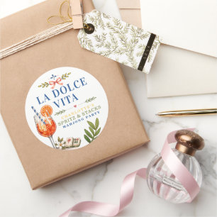 La Dolce Vita Mahjong Spritz & Stacks Classic Round Sticker