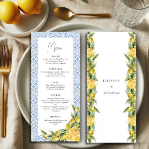La Dolce Vita Mediterranean Italian Lemon Wedding  Menu