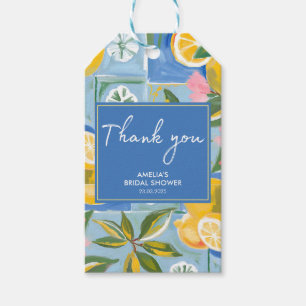 La dolce vita mediterranean summer Bridal Shower Gift Tags