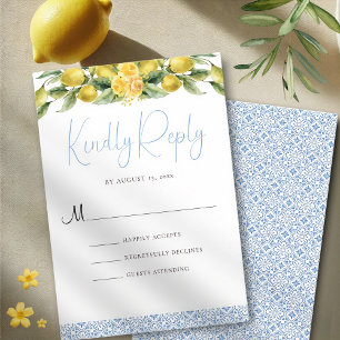 La Dolce Vita - Mediterranean Wedding RSVP Card