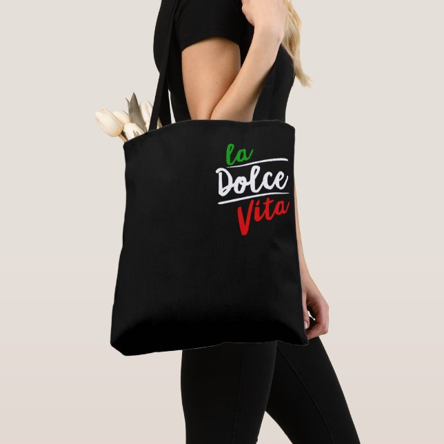 La Dolce Vita Medium All-Over-Print Tote Bag (Close Up)
