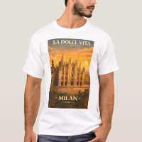 La Dolce Vita - Milan Vintage Travel Poster