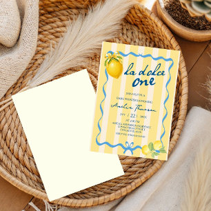 La dolce vita one Freshly lemon baby shower Invitation