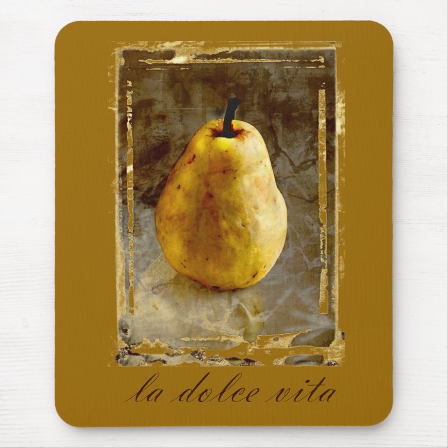 La Dolce Vita Pear Mouse Pad (Front)