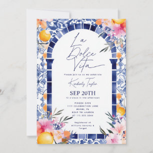 La Dolce Vita Positano Italian Bridal Shower Invitation