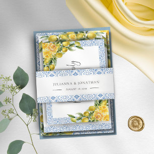 La Dolce Vita Reception Insert Card Invitation Belly Band