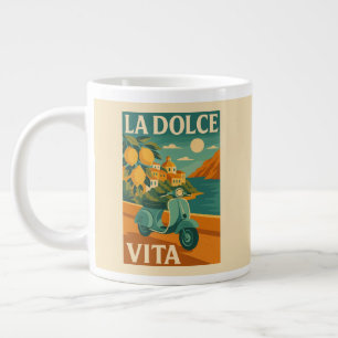 La Dolce Vita – Retro Italian Coast Travel Large Coffee Mug