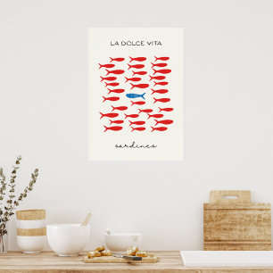 La dolce vita sardines poster