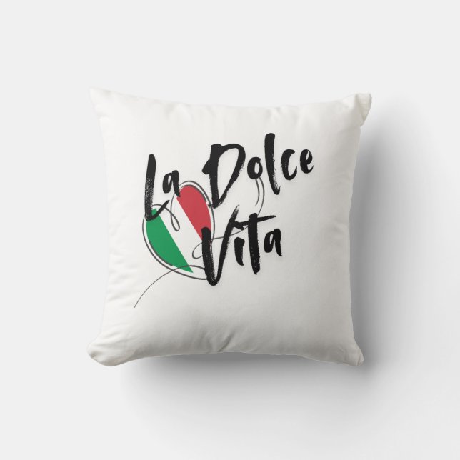 LA DOLCE VITA ,THE ITALIAN SWEET LIFE CUSHION (Front)