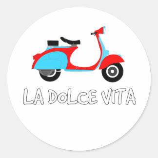 La Dolce Vita ,The Sweet Life, Scooter Sticker