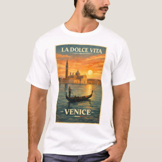 La Dolce Vita - Venice Vintage Travel Poster T-Shirt