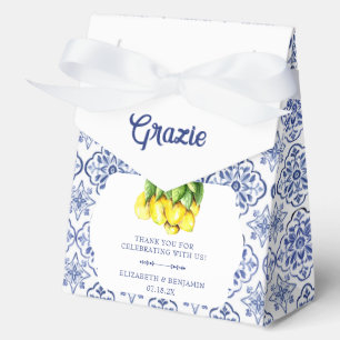 La Dolce Vita Wedding Mediterranean Blue Lemons Favour Box