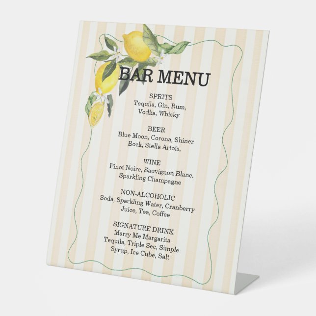 La Dolce Vita Wedding Pedestal Sign (Front)