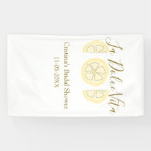La Dolce Vita yellow lemon bridal shower pastel bo