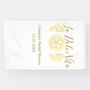 La Dolce Vita yellow lemon bridal shower pastel bo Banner