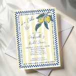 La Dolce Vita yellow stripes lemons bridal shower Invitation<br><div class="desc">La Dolce Vita Hand drawn yellow stripes lemons Italian modern funky beach bridal shower invitation cards template instant download, vintage retro stripped bridal shower invitations, yellow stripes and lemons bridal shower invitations, Italian bridal shower invitations, lemon bridal shower invitations, funky hand drawn bridal shower invitation, summer bridal shower invitations, bridal...</div>