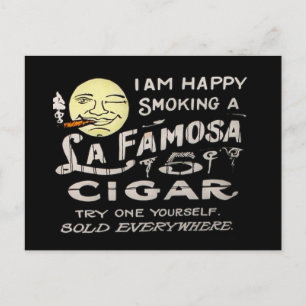 La Famosa 5 Cent Cigar Vintage Magic Lantern Slide Postcard