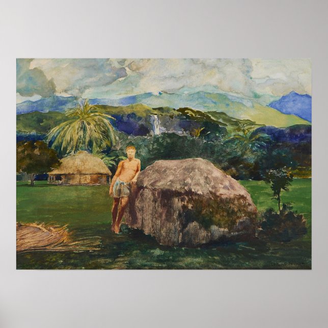 La Farge - A Chief's Tomb 1890 Poster (Front)