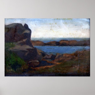 La Farge - Old Boathouse Beach Newport Poster