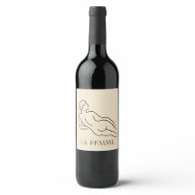 La Femme Minimalist Elegant Wine Label