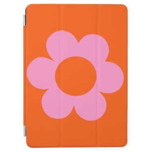 La Fleur 01 Retro Floral Orange Pink Preppy Flower iPad Air Cover