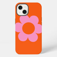 La Fleur 01 Retro Floral Orange Pink Preppy Flower