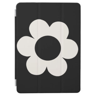 La Fleur 06 Retro Floral Black And White Flower iPad Air Cover